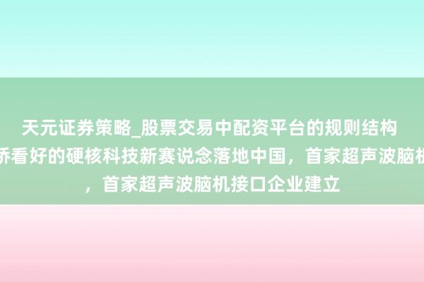 天元证券策略_股票交易中配资平台的规则结构 奥特曼、陈天桥看好的硬核科技新赛说念落地中国，首家超声波脑机接口企业建立