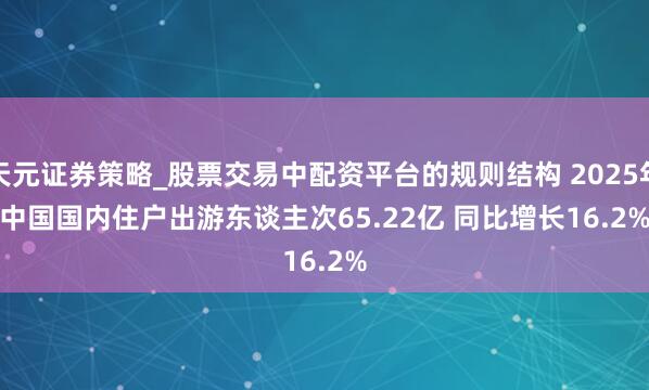 天元证券策略_股票交易中配资平台的规则结构 2025年中国国内住户出游东谈主次65.22亿 同比增长16.2%